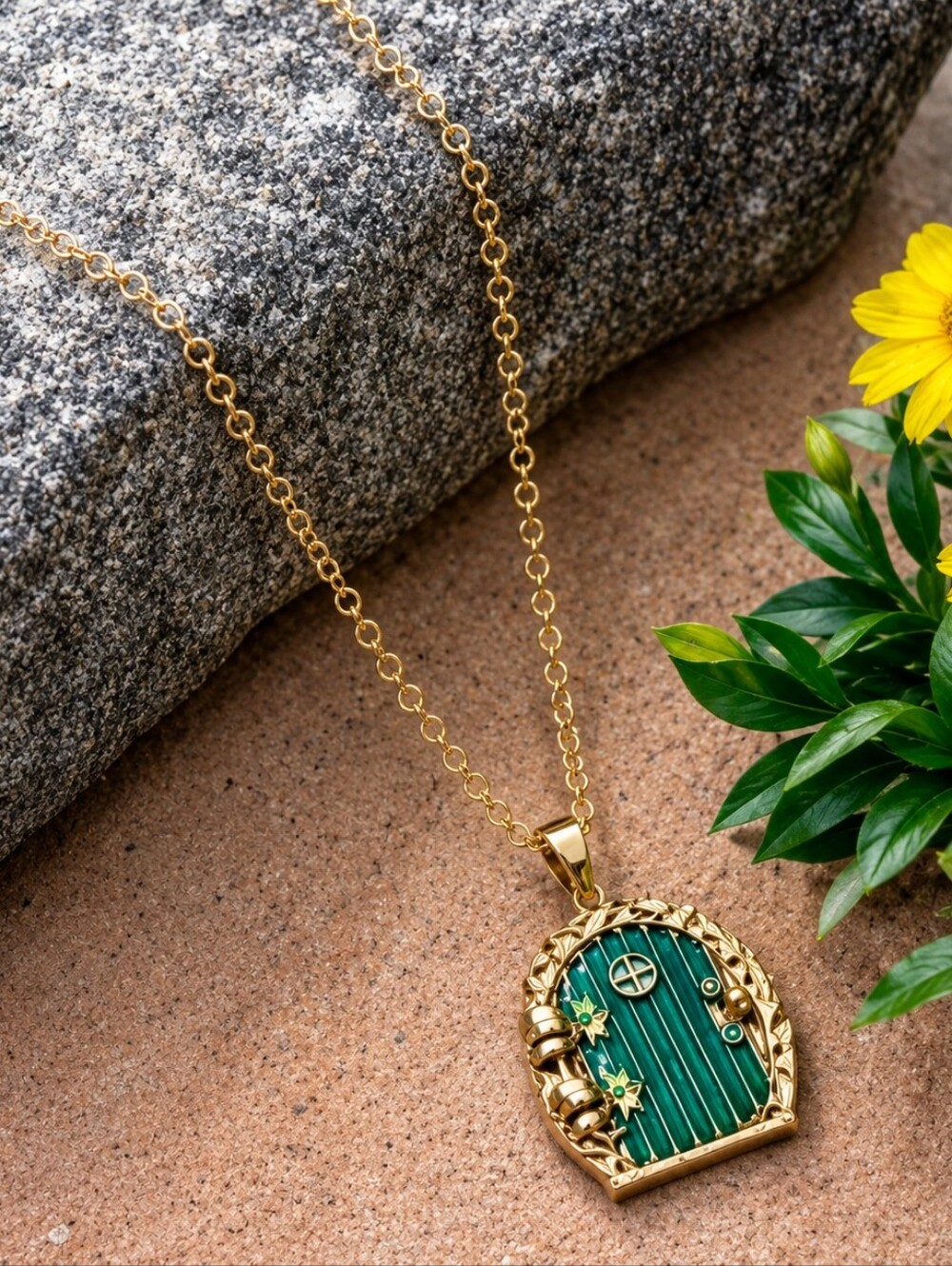 MODCLOTH LIMITED EDITION THE HOBBIT DOOR LOCKET NECKLACE 2